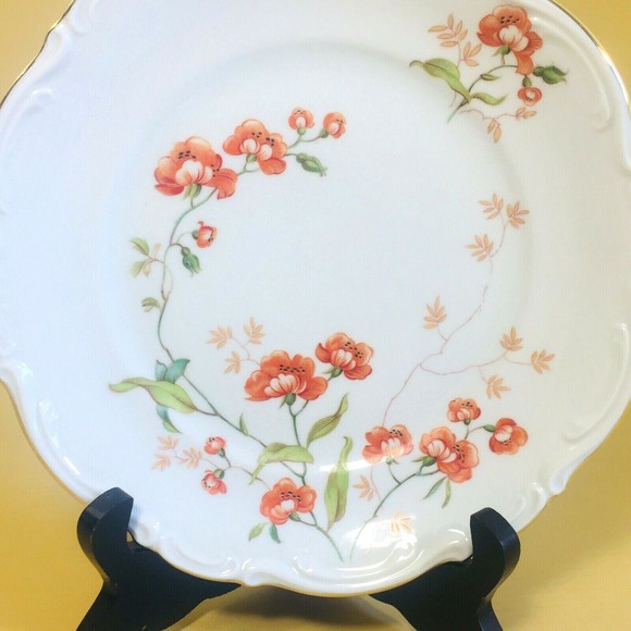 Mitterteich 7.5” White Floral Gold Trimmed Salad/Dessert Plate Bavaria Germany - Picture 4 of 7